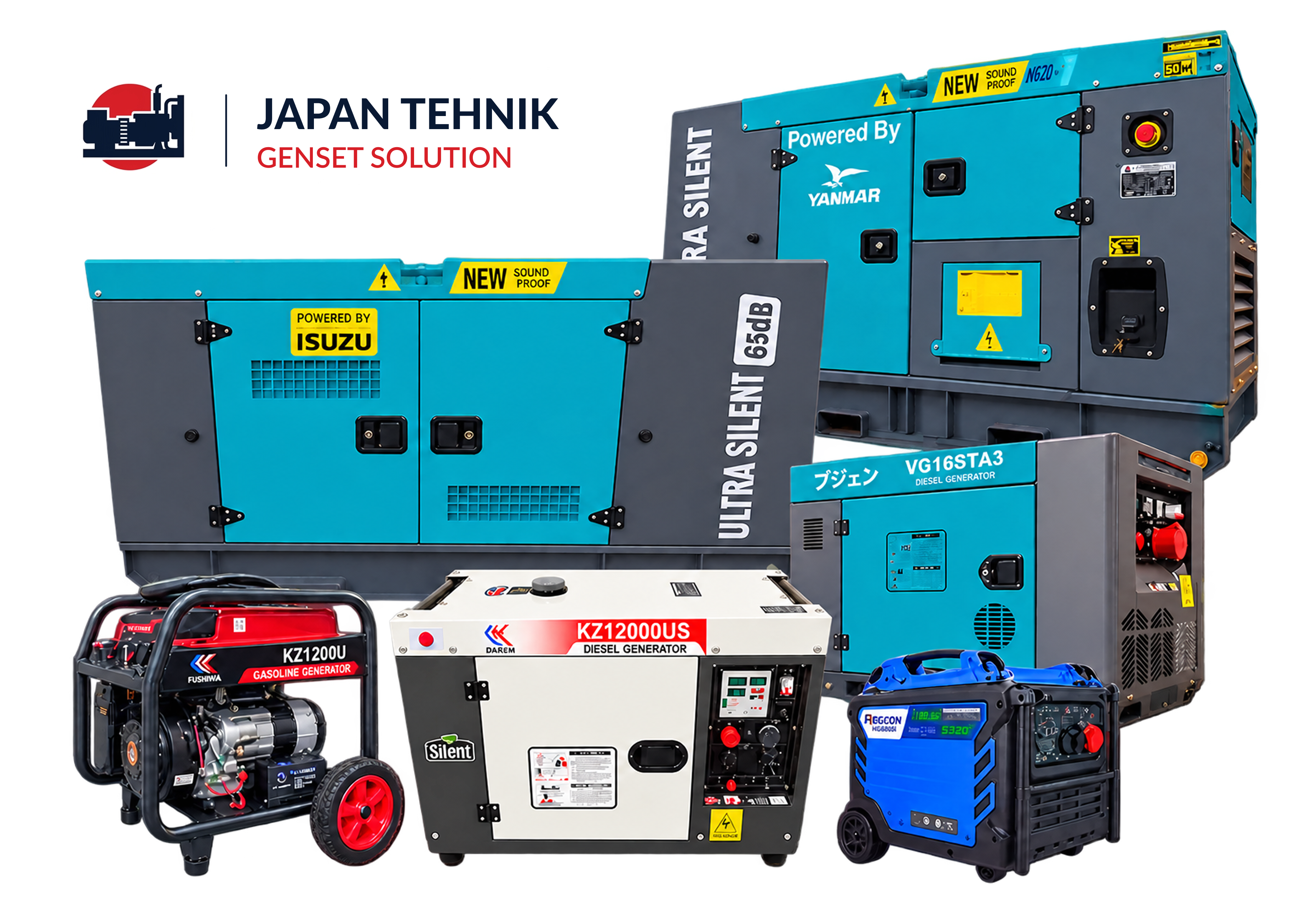 Unit genset silent Japan Tehnik siap kirim
