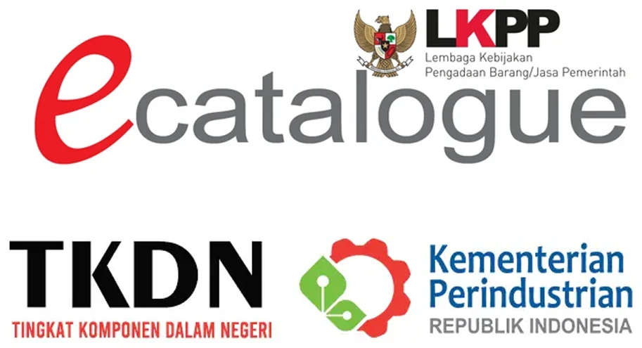 Logo E-Katalog LKPP, TKDN, dan Kementerian Perindustrian